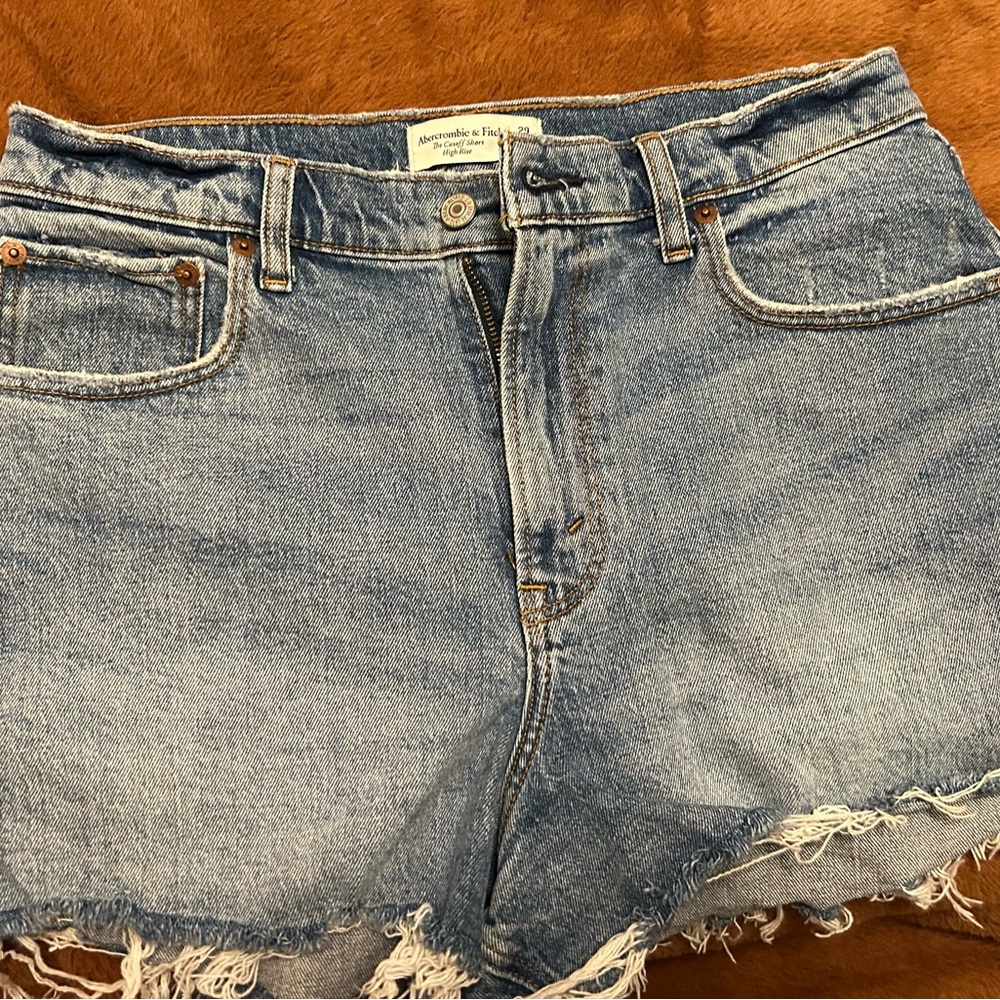 Abercrombie & Fitch High Rise Denim Shorts